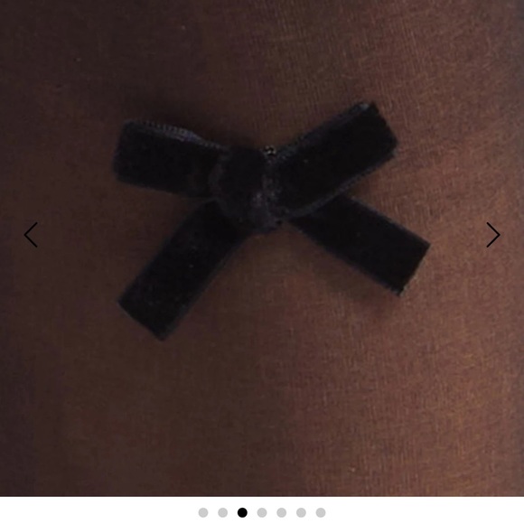 Free People Velvet Bow Pearl Tight - Sheer Black - Picture 5 of 8